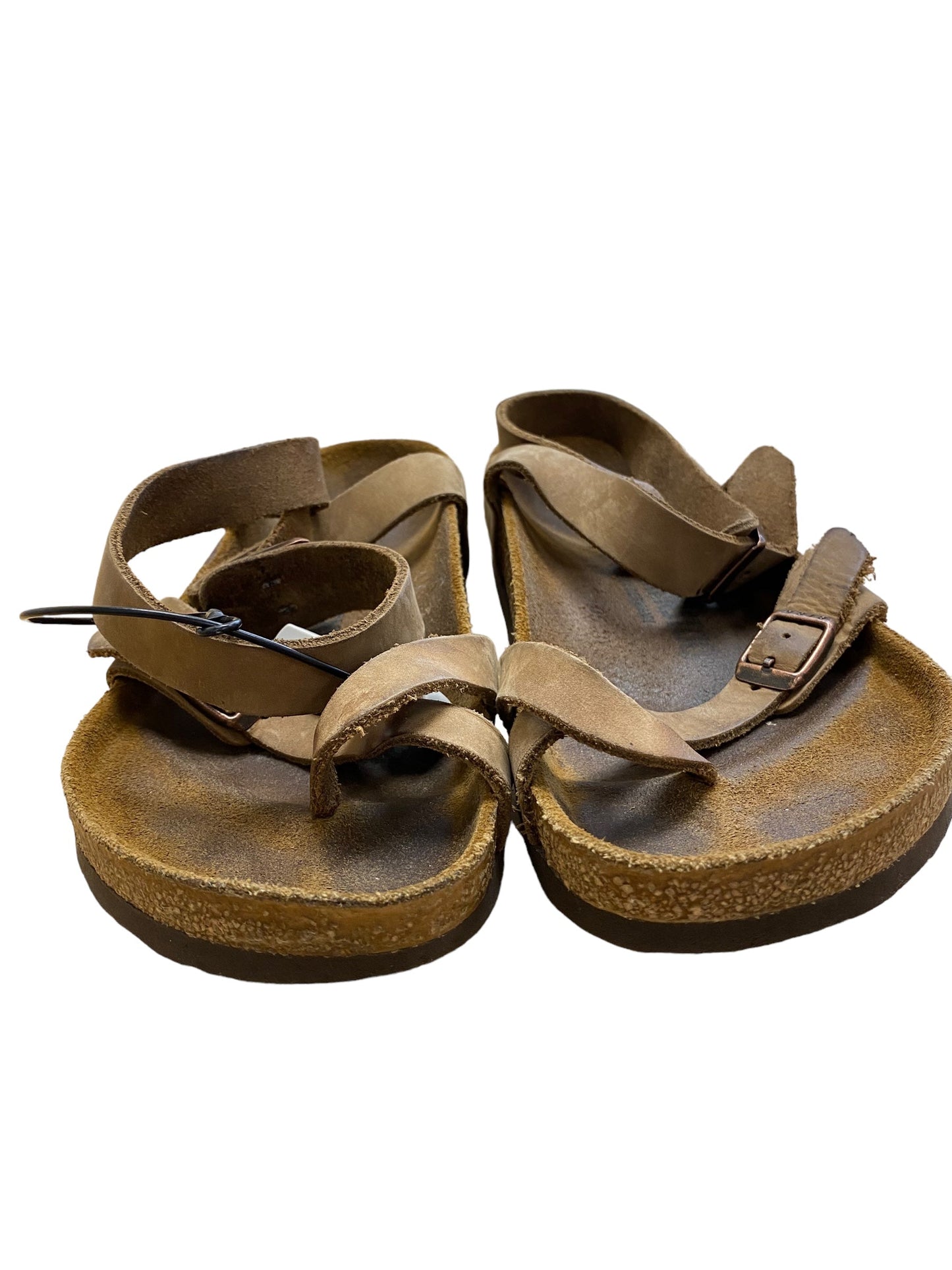 Sandals Flats By Birkenstock In Brown, Size: 7