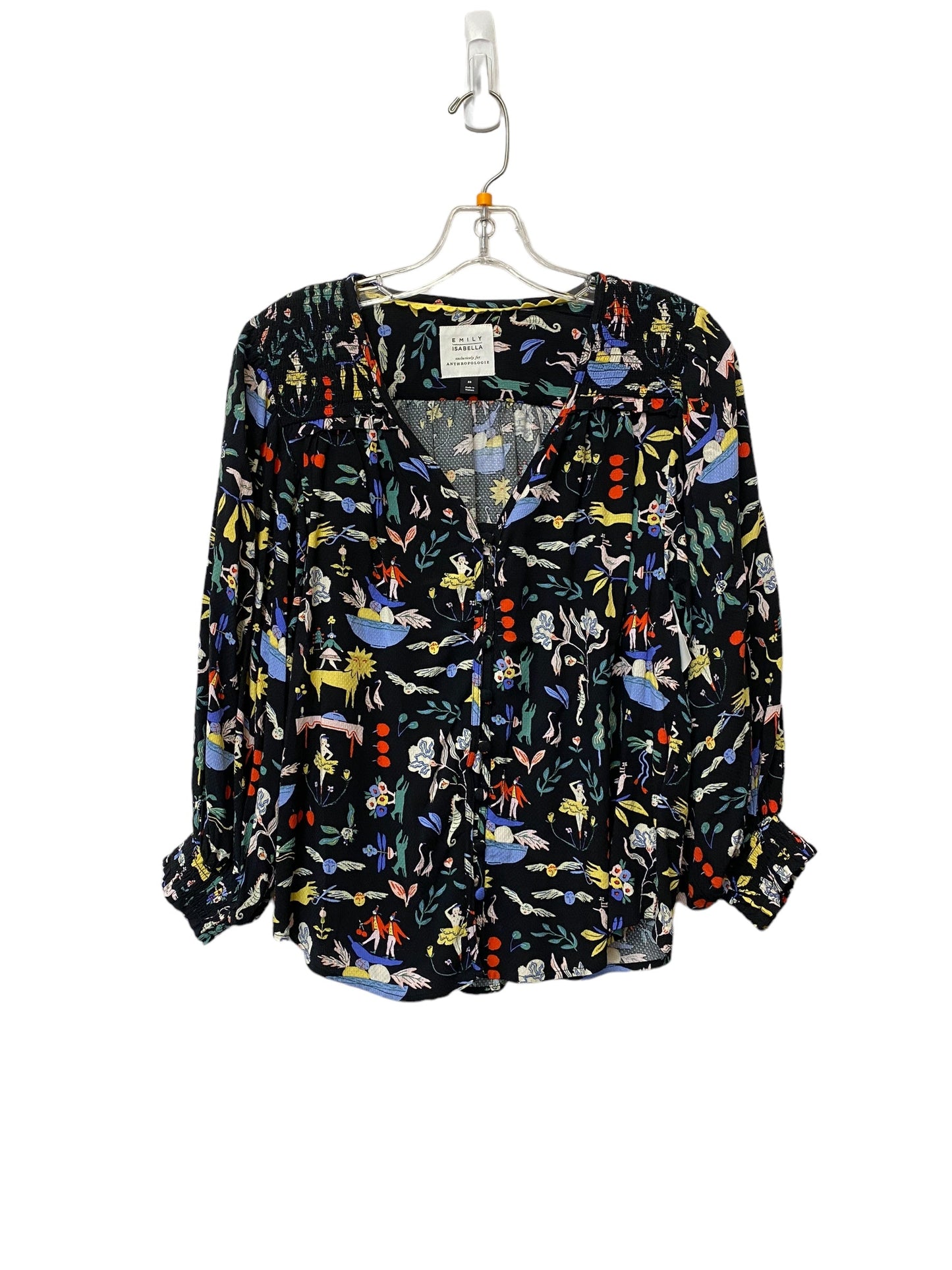 Top Long Sleeve By Anthropologie In Multi-colored, Size: Xs