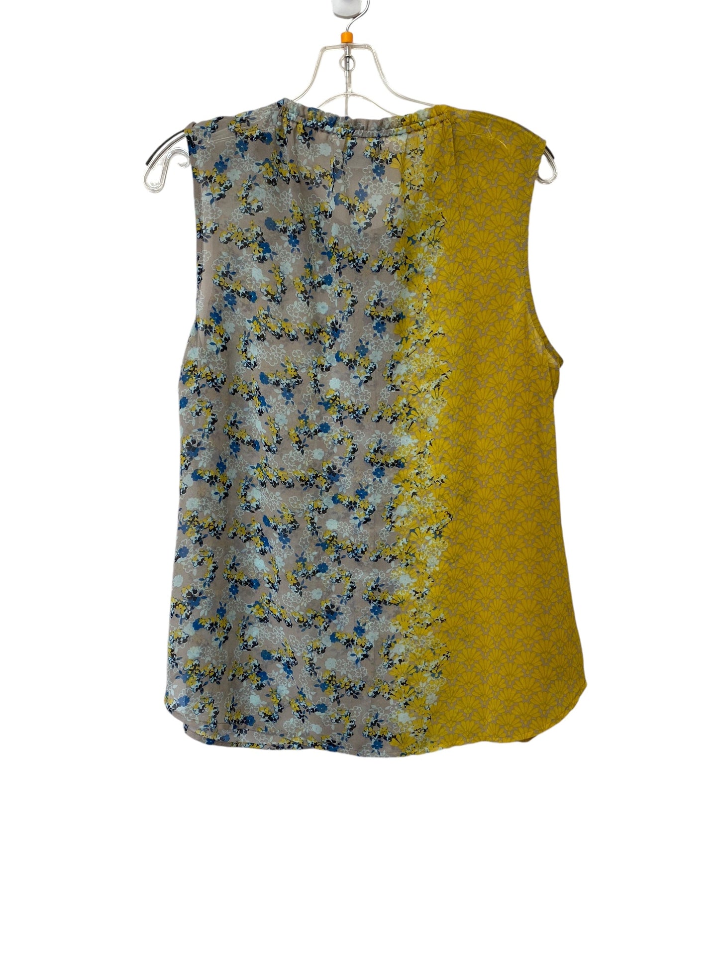 Top Sleeveless By Cabi In Floral Print, Size: L