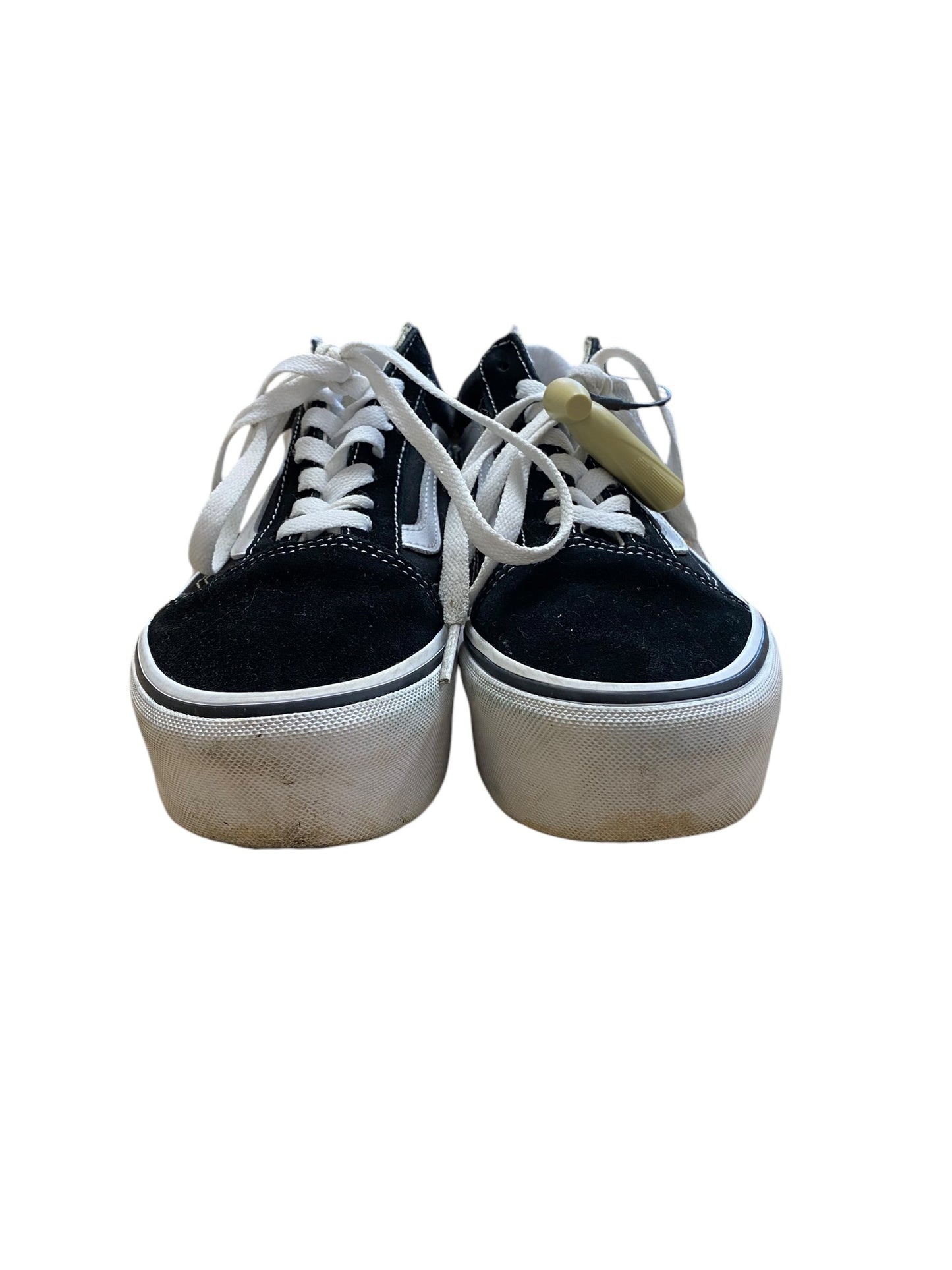 Shoes Flats By Vans In Black & White, Size: 7