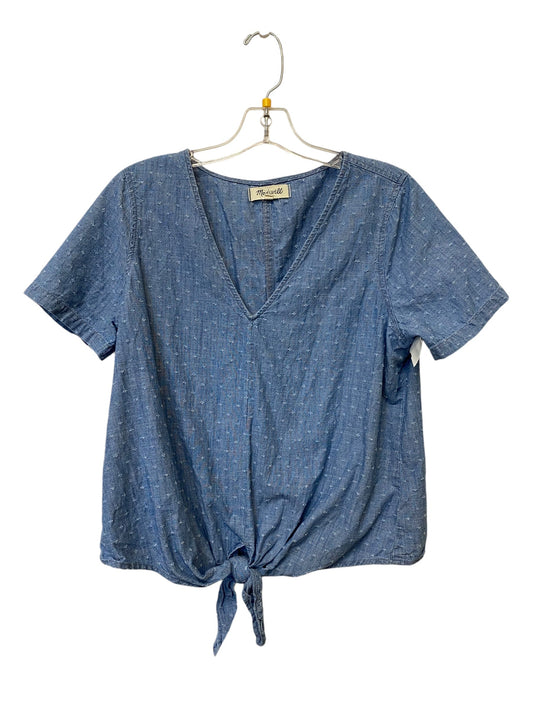 Top Short Sleeve By Madewell In Blue, Size: M