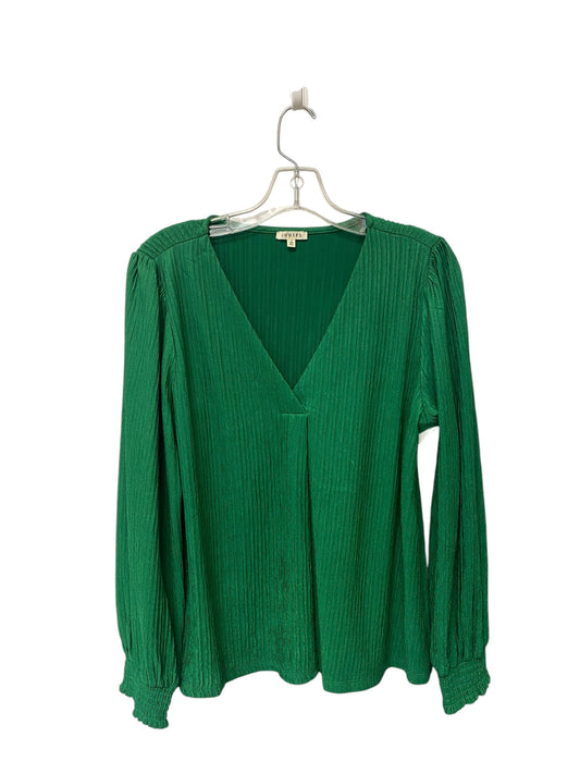 Top Long Sleeve By Jodifl In Green, Size: S