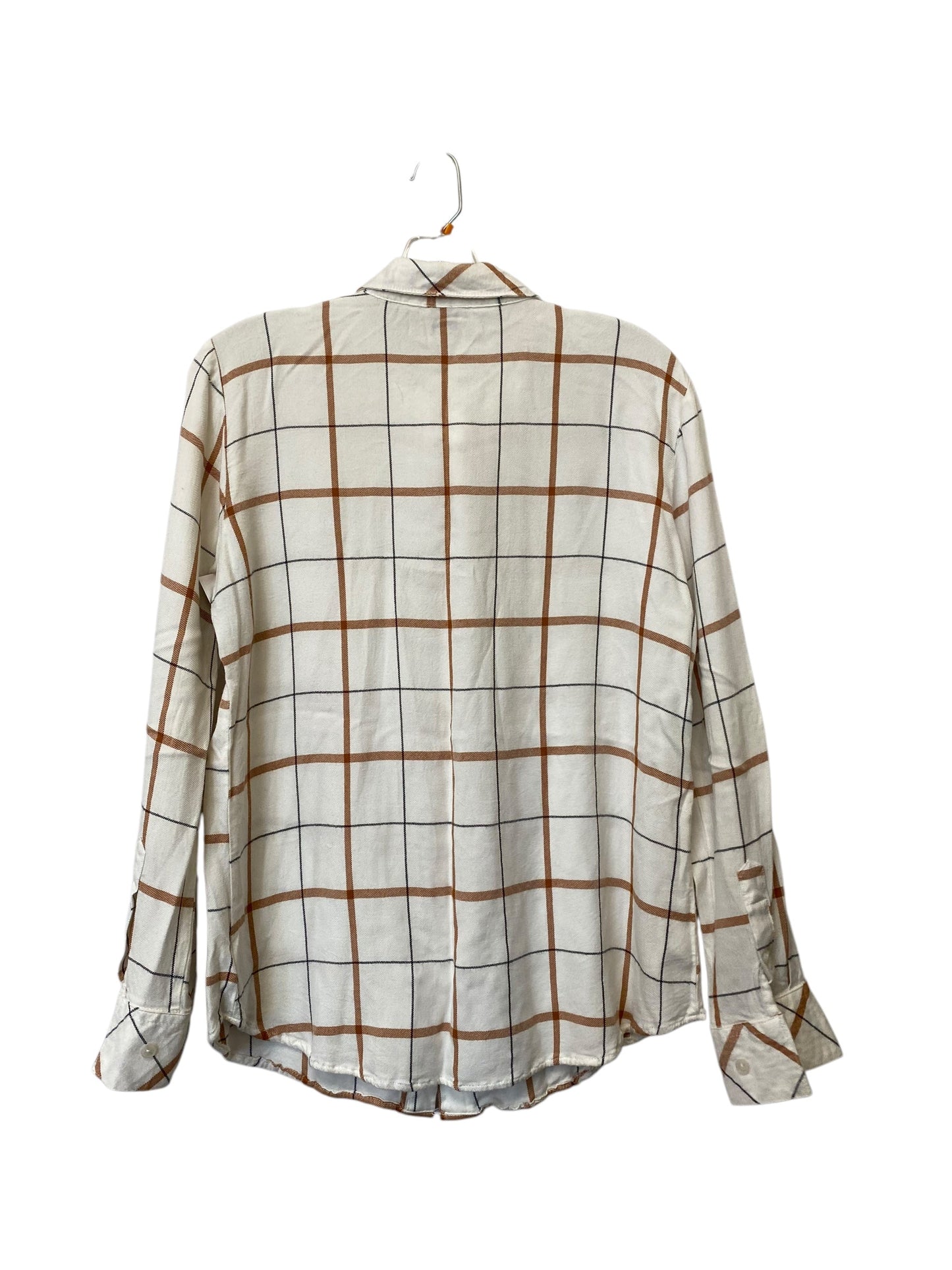 Top Long Sleeve By Sanctuary In Plaid Pattern, Size: M