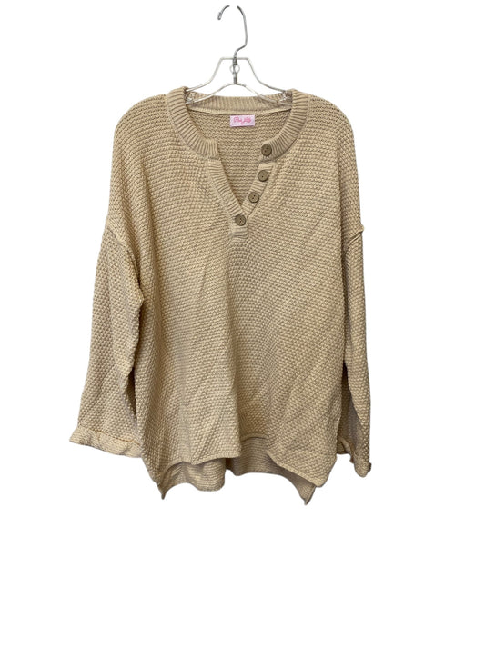 Sweater By Pink Lily In Beige, Size: Xl