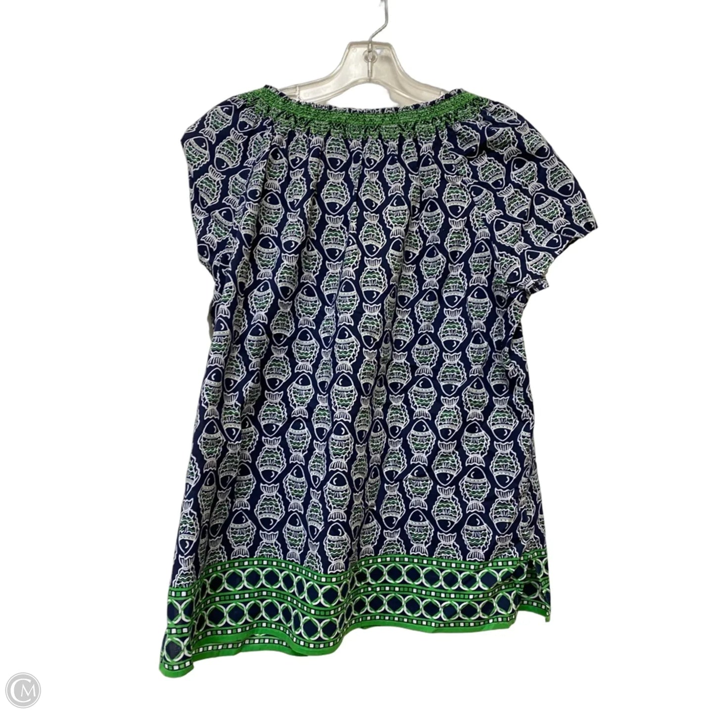 Top Short Sleeve By Crown And Ivy In Blue & Green, Size: M