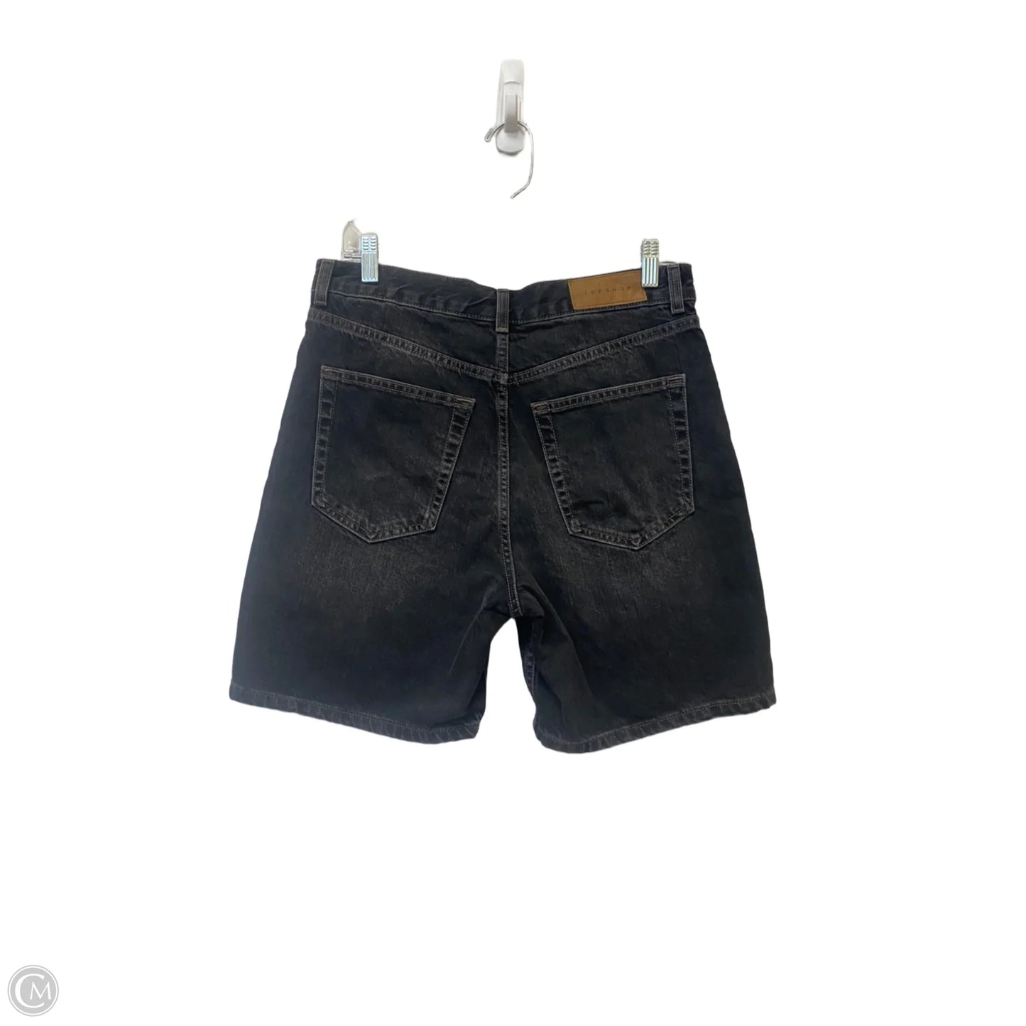 Shorts By Topshop In Black Denim, Size: 8l
