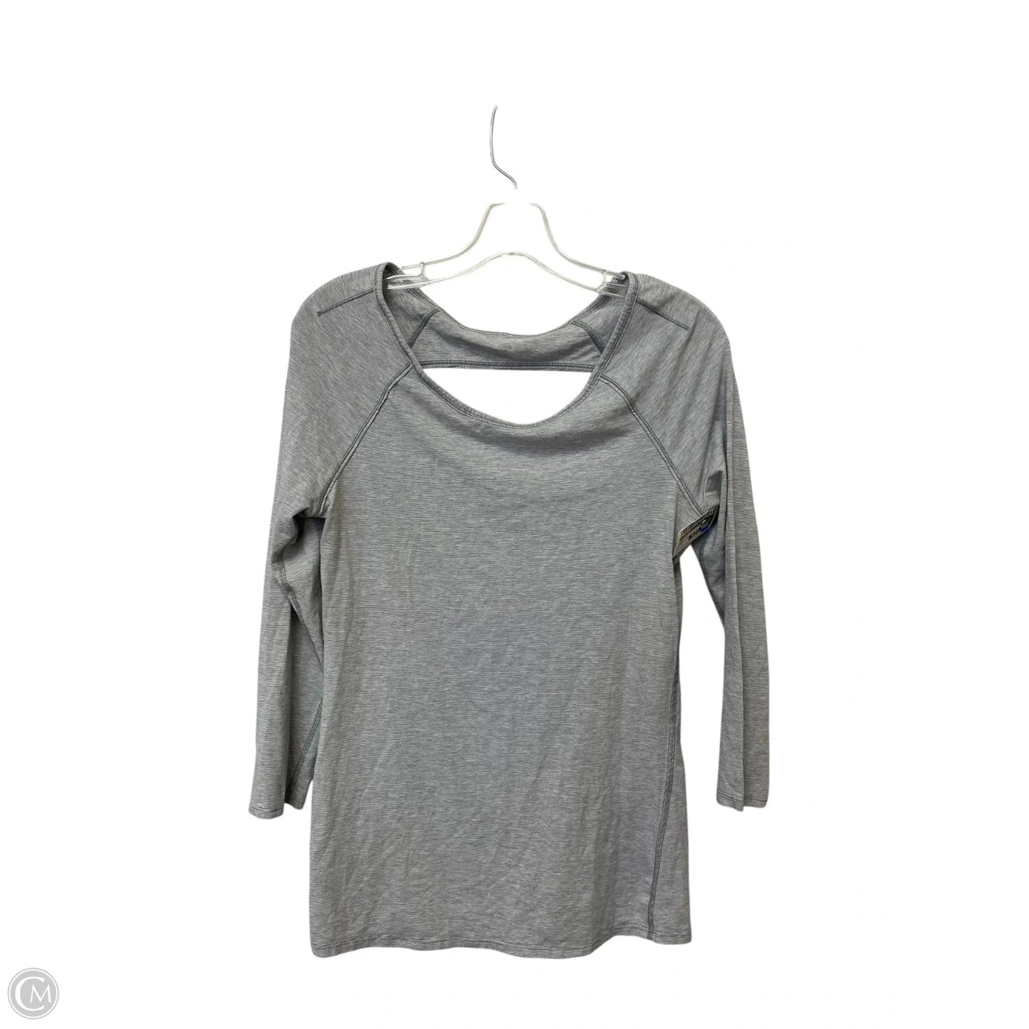 Athletic Top Long Sleeve Crewneck By Lululemon In Grey, Size: L