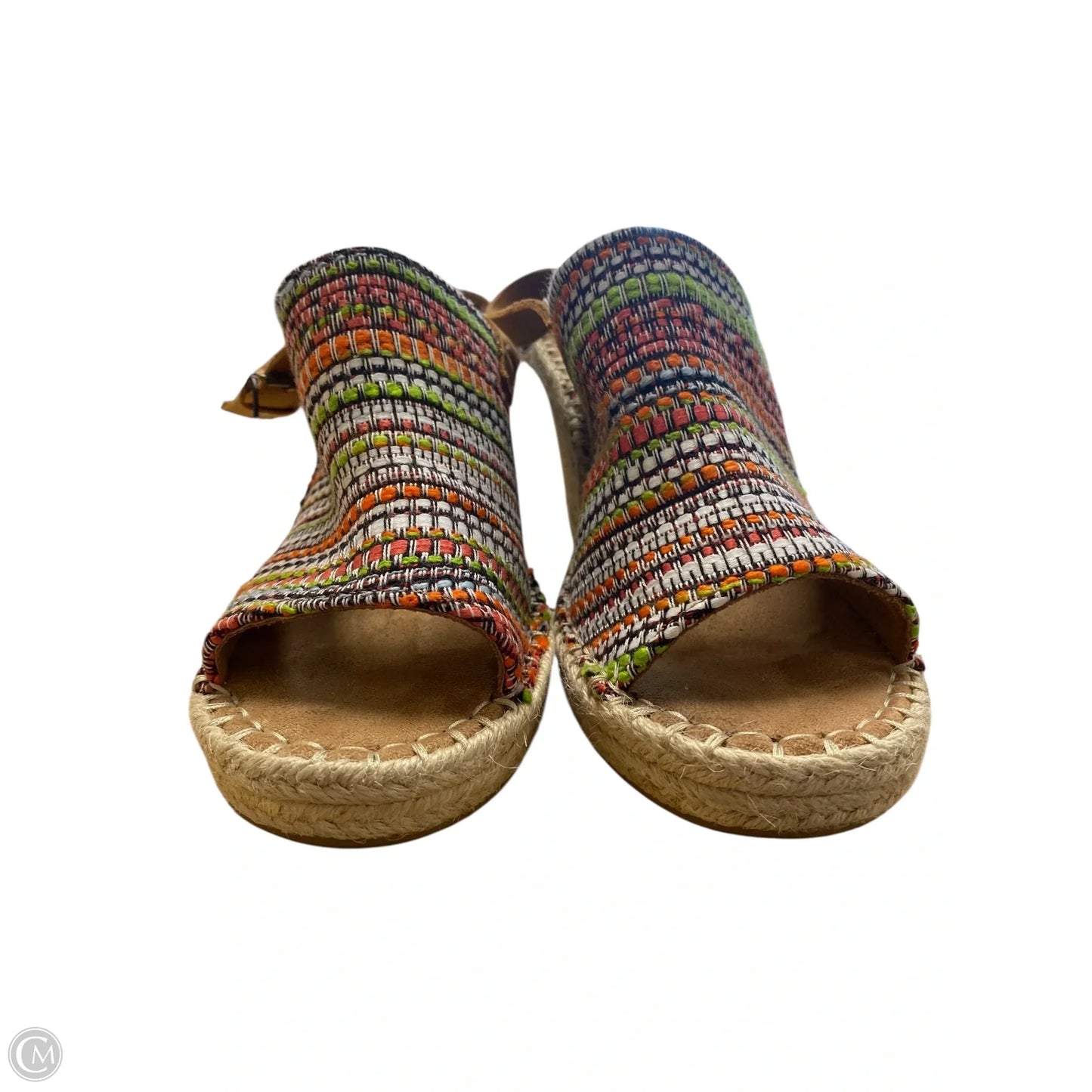 Sandals Heels Wedge By Toms In Multi-colored, Size: 10