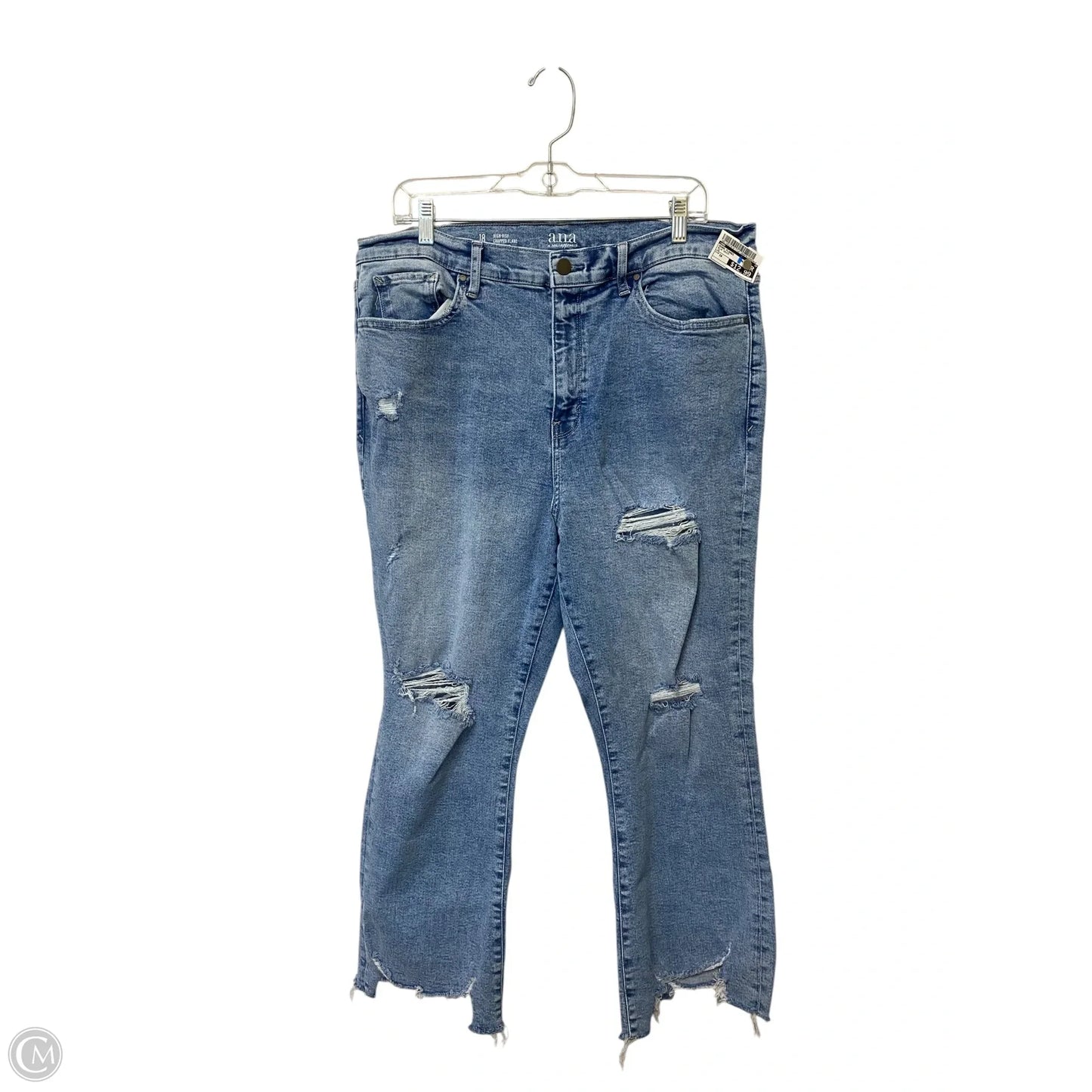 Jeans Flared By Ana In Blue Denim, Size: 18
