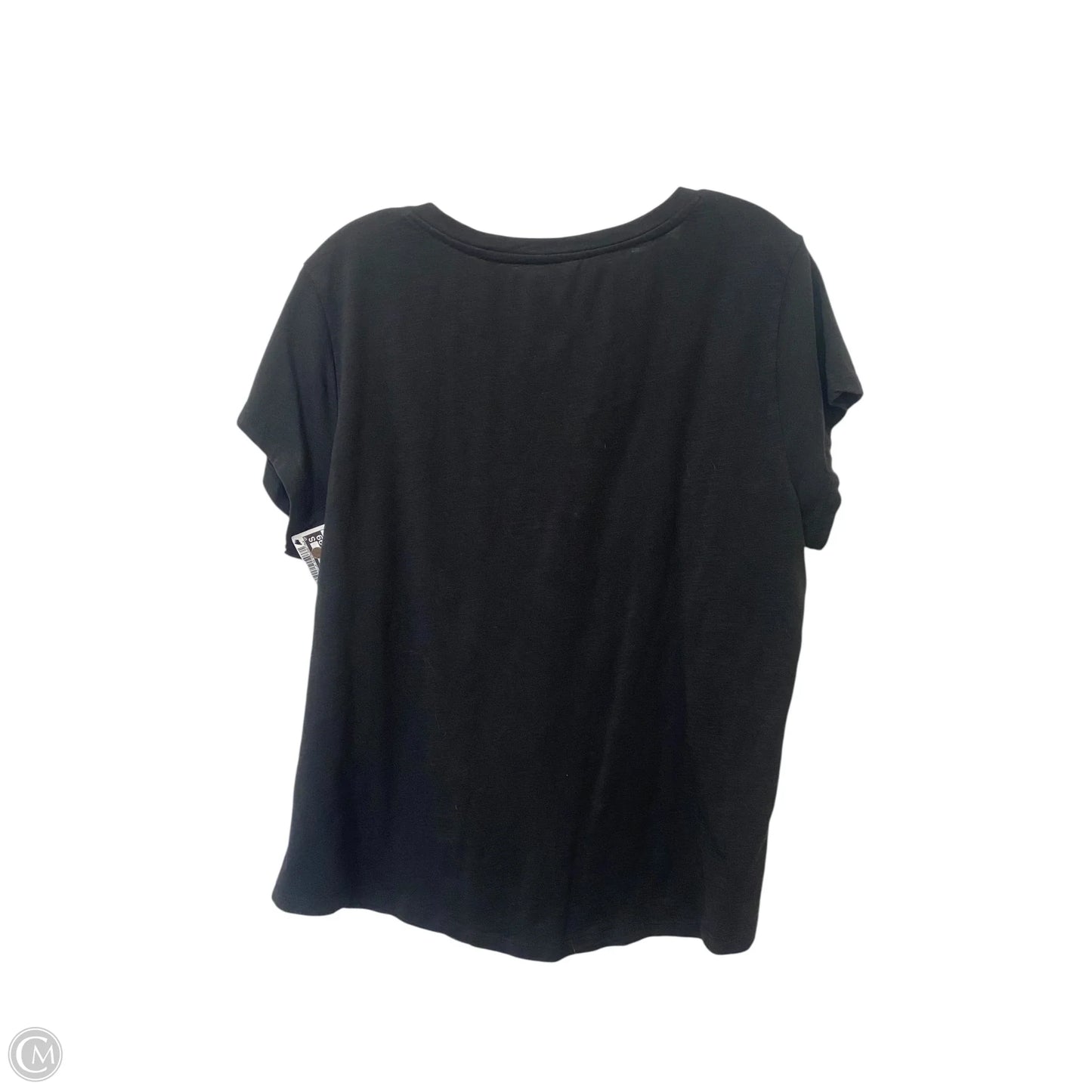 Top Short Sleeve Basic By Sonoma In Black, Size: Xxl