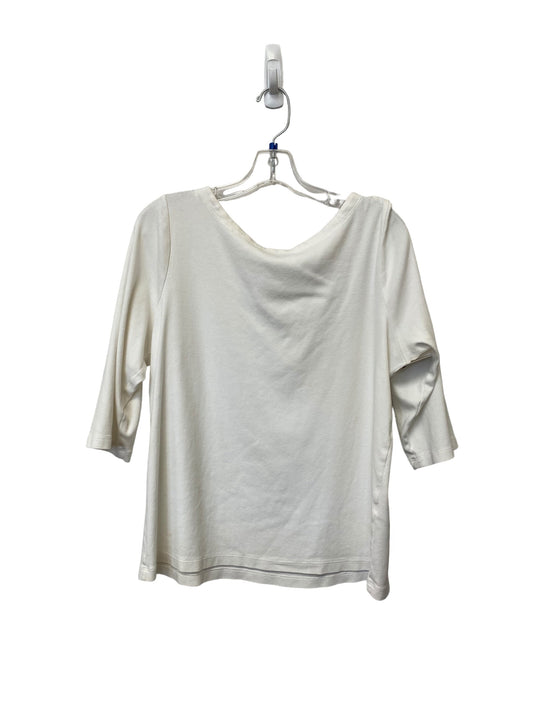 White Top Long Sleeve Chicos, Size 3
