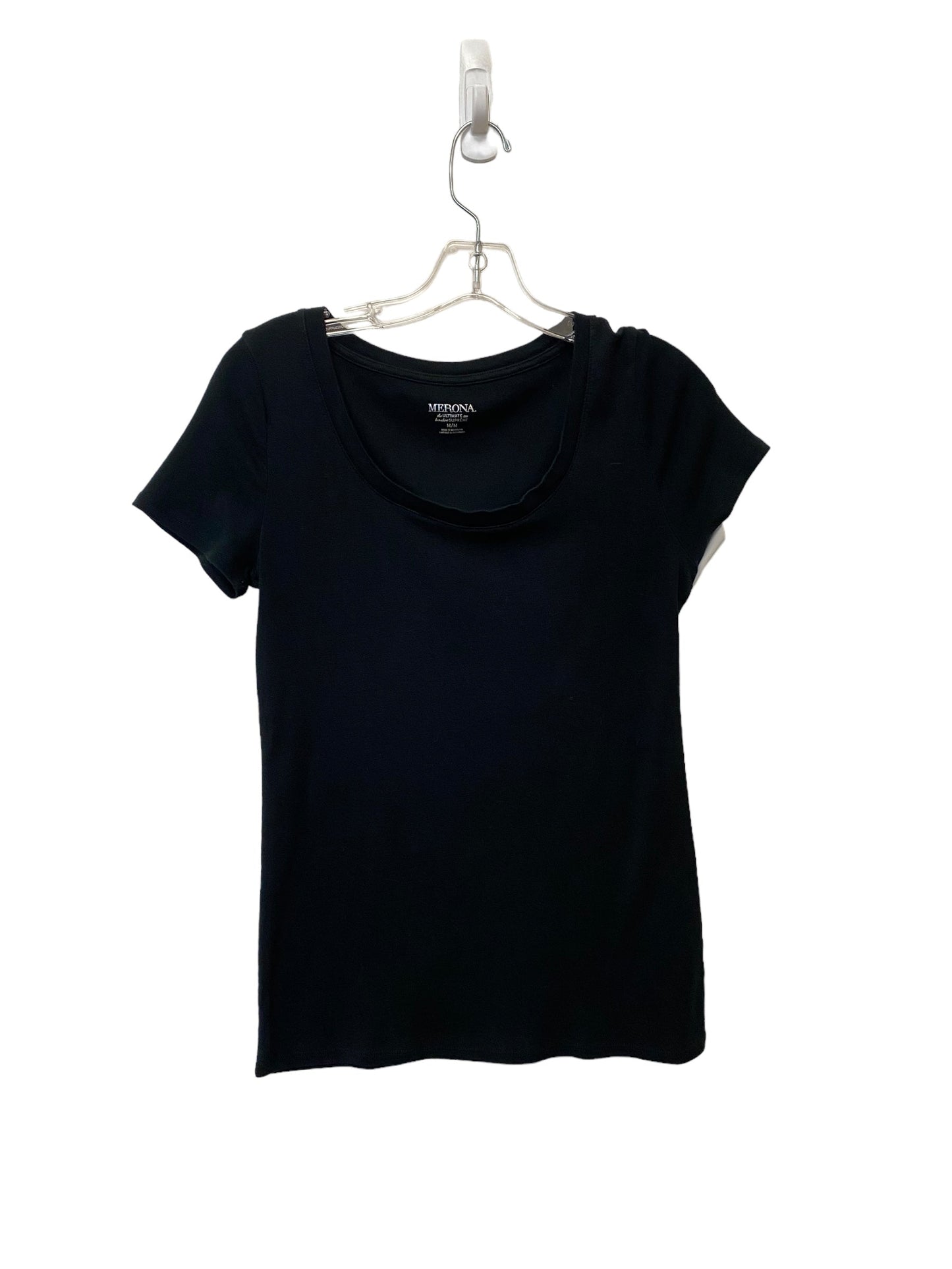 Black Top Short Sleeve Merona, Size M