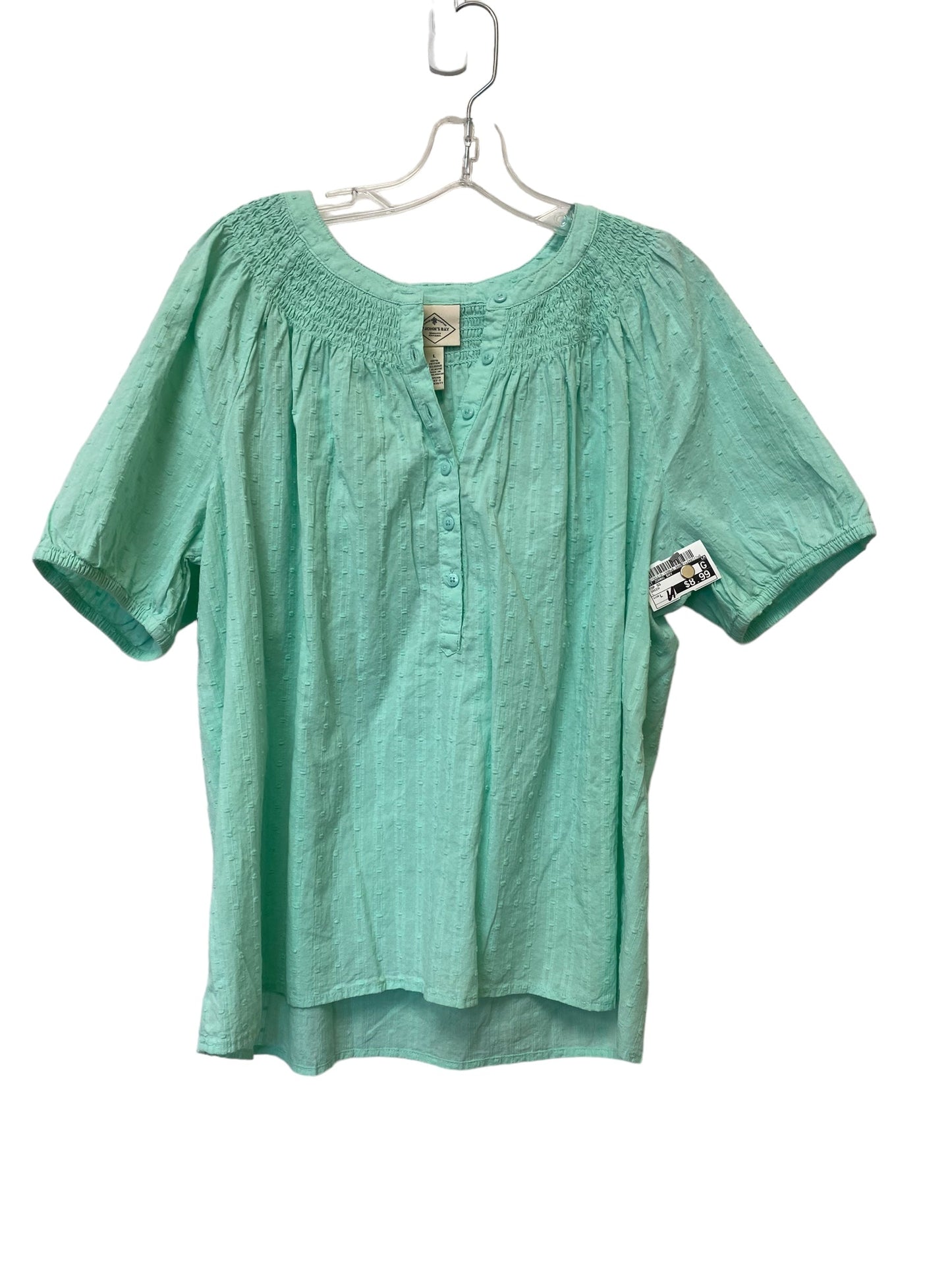 Green Top Short Sleeve St Johns Bay, Size L