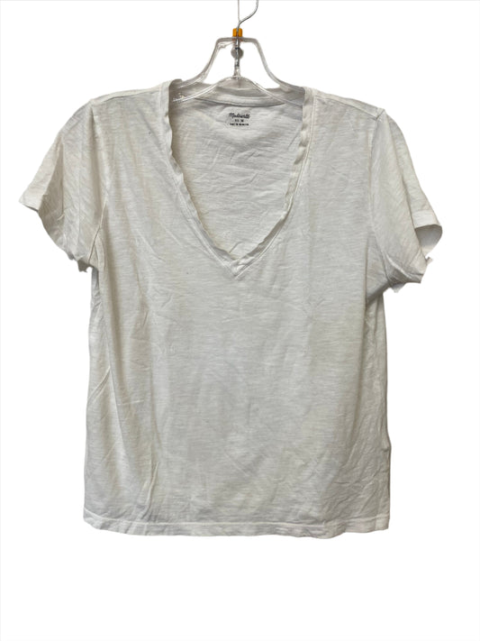 White Top Short Sleeve Madewell, Size M