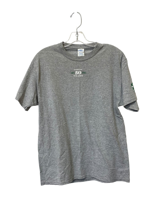 Grey Top Short Sleeve Clothes Mentor, Size M
