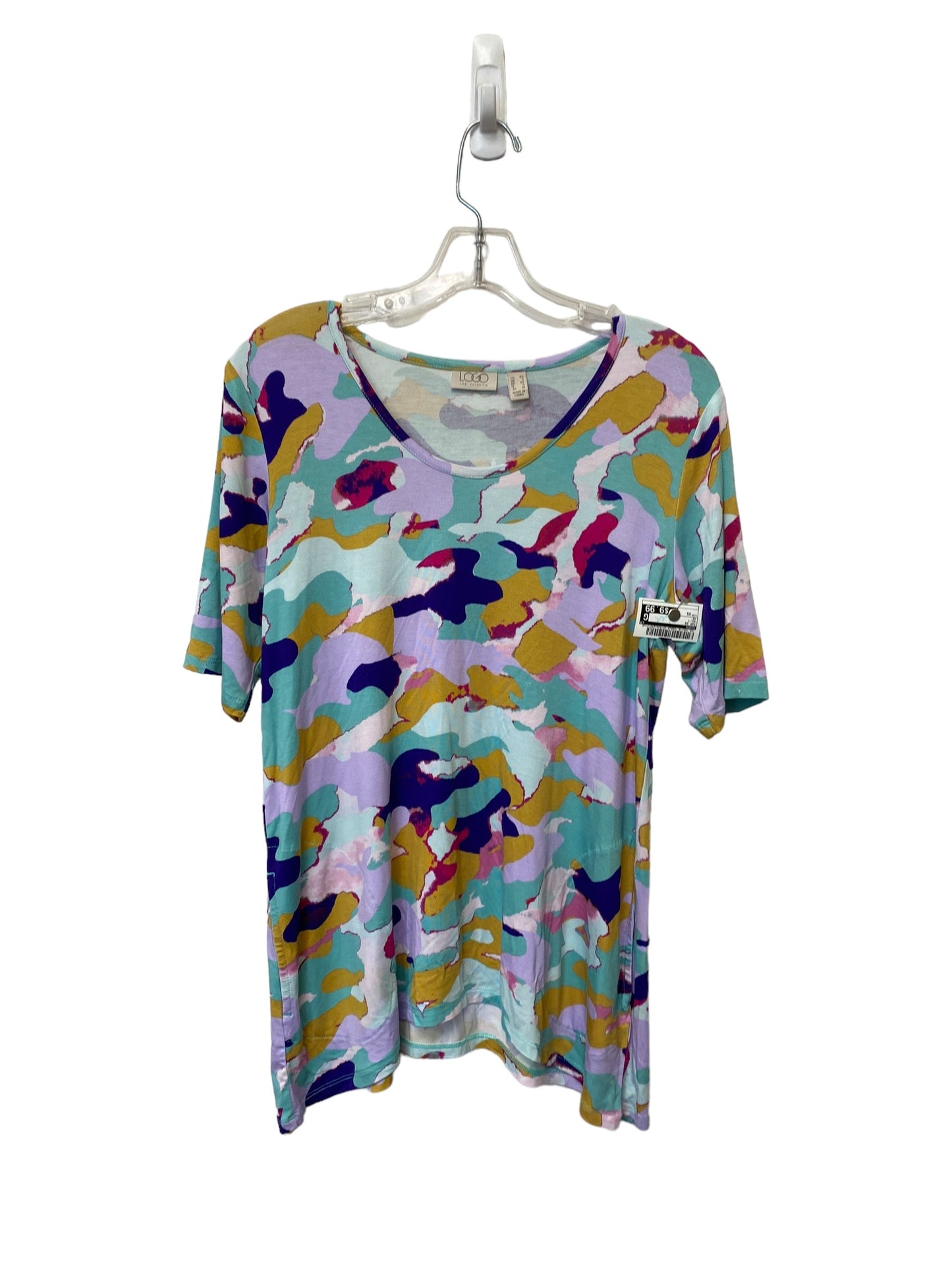 Multi-colored Top Short Sleeve Logo, Size Xs