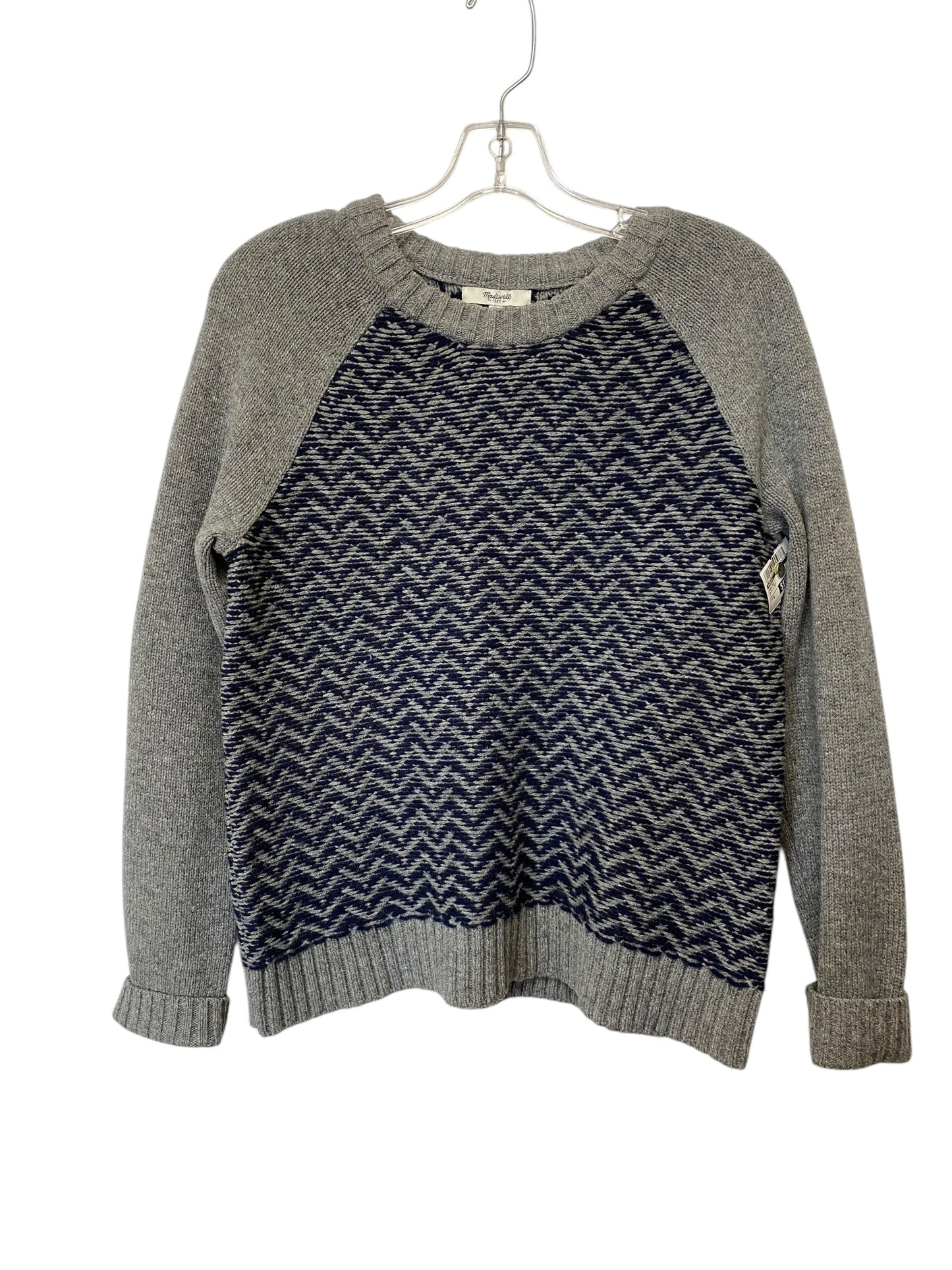 Sweater By Madewell In Blue & Grey, Size: S