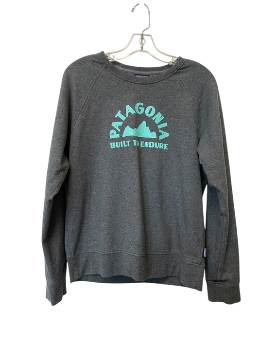 Sweatshirt Crewneck By Patagonia In Blue & Grey, Size: M