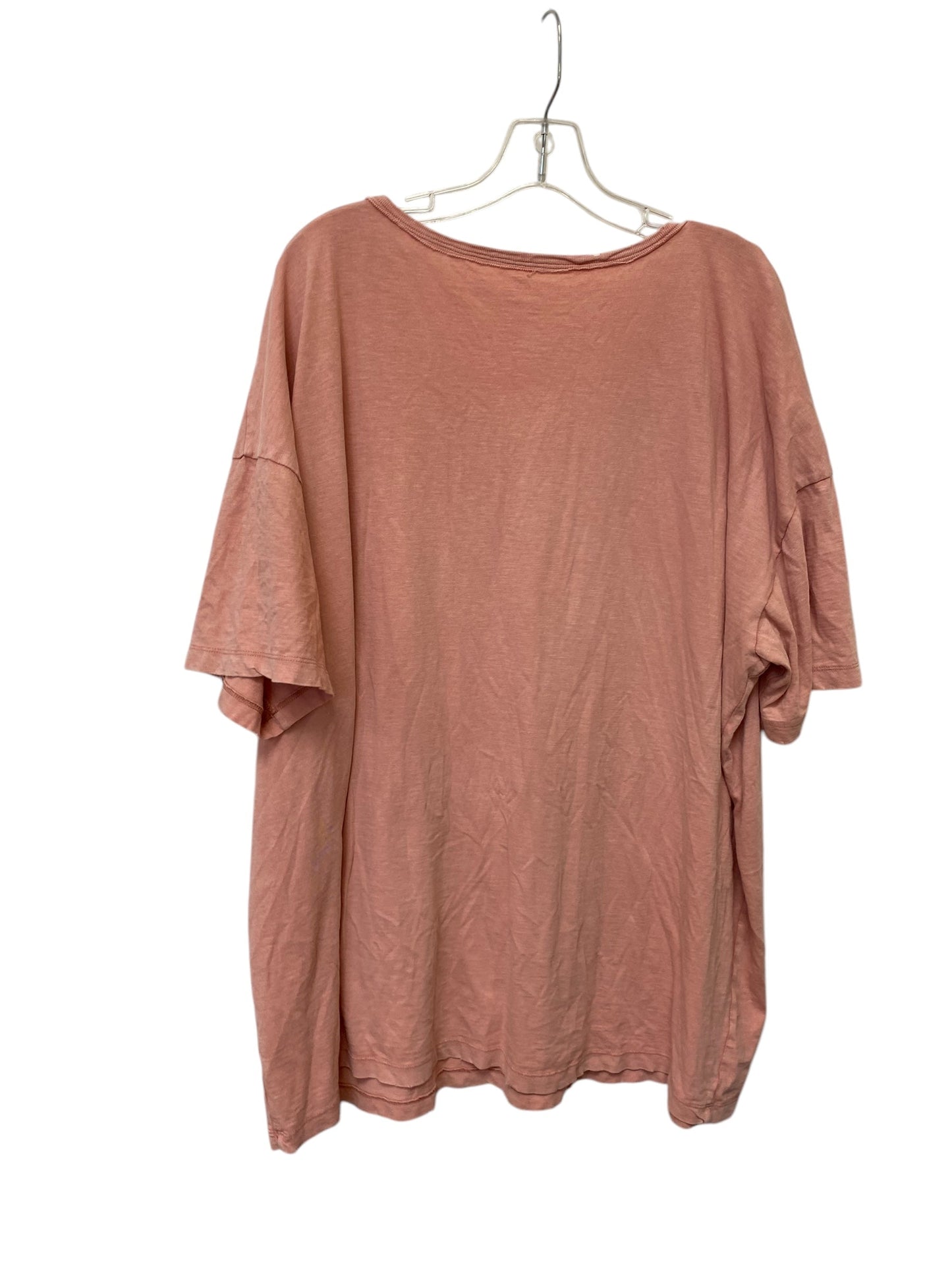 Top Short Sleeve By Aerie In Pink, Size: 2x