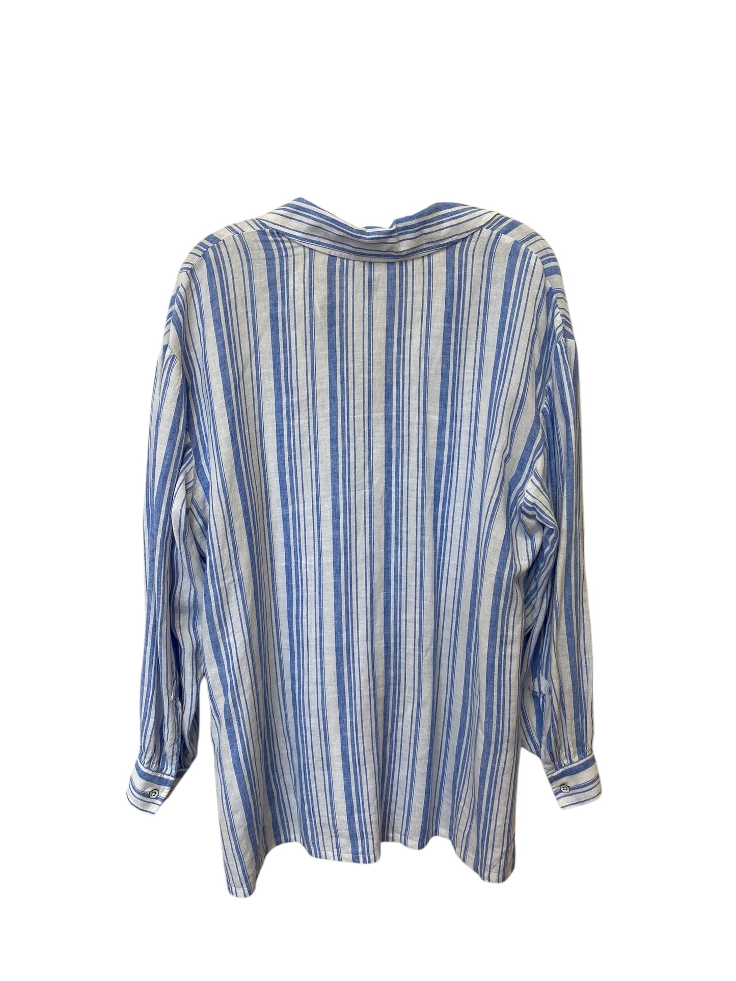 Top Long Sleeve By Cabi In Striped Pattern, Size: M