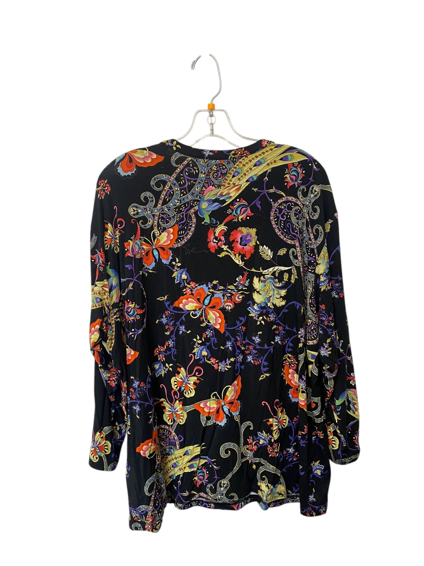 Top Long Sleeve By Johnny Was In Floral Print, Size: Xl