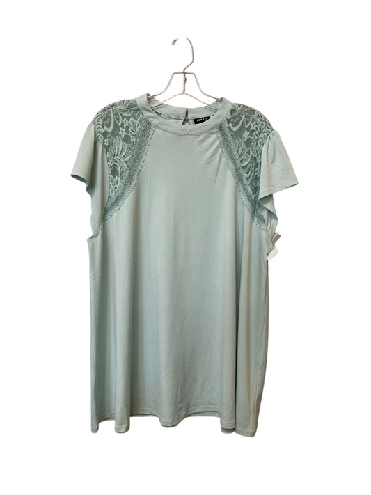 Top Short Sleeve By Torrid In Aqua, Size: 3x