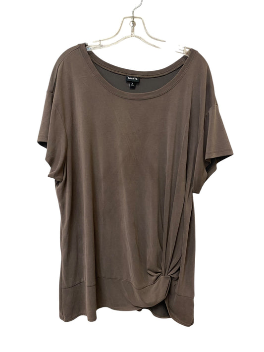 Top Short Sleeve Basic By Torrid In Brown, Size: 3x