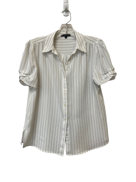 Striped Pattern Top Short Sleeve Adrianna Papell, Size S