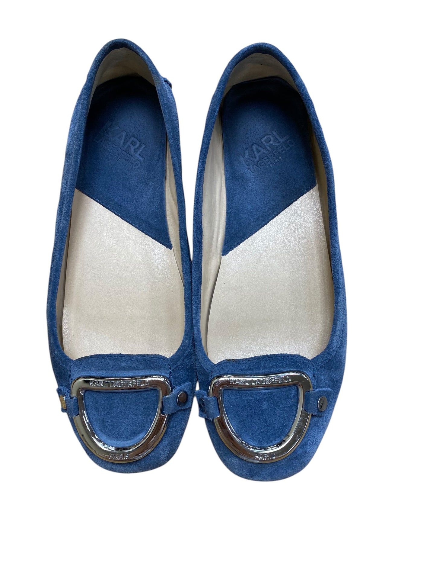 Shoes Flats By Karl Lagerfeld In Blue, Size: 7.5