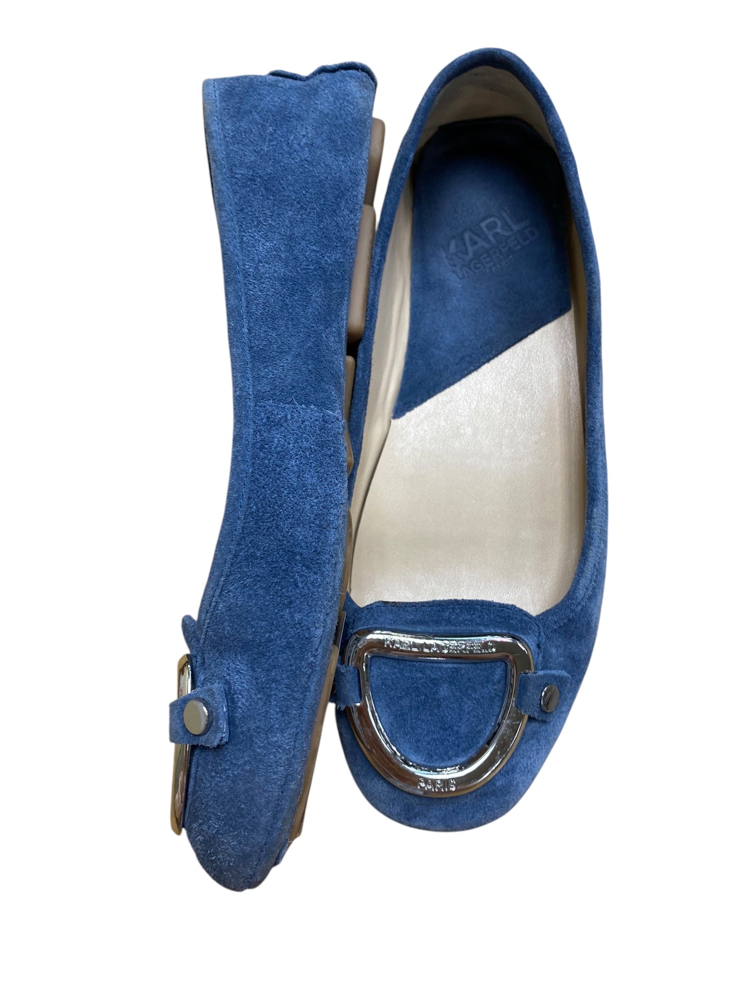 Shoes Flats By Karl Lagerfeld In Blue, Size: 7.5