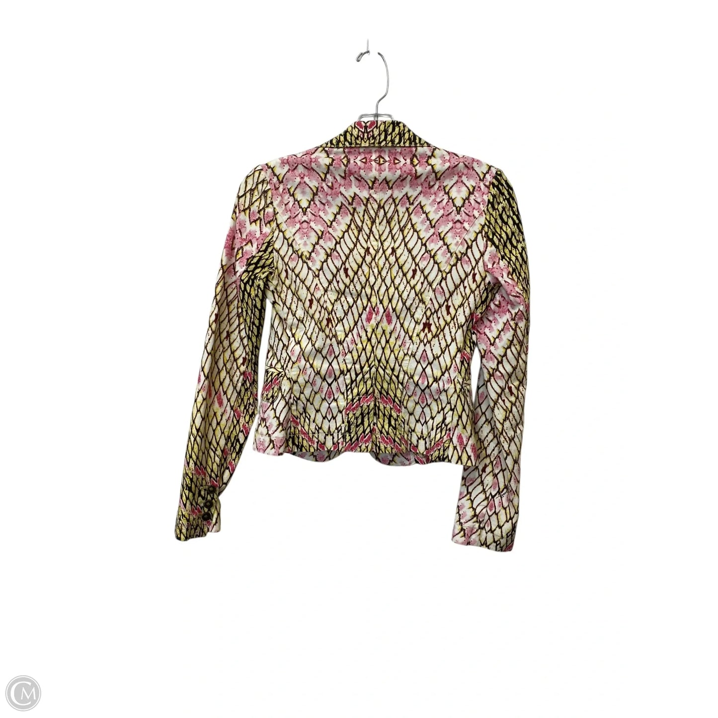 Blazer Designer By Roberto Cavalli In Yellow, Size: Xs