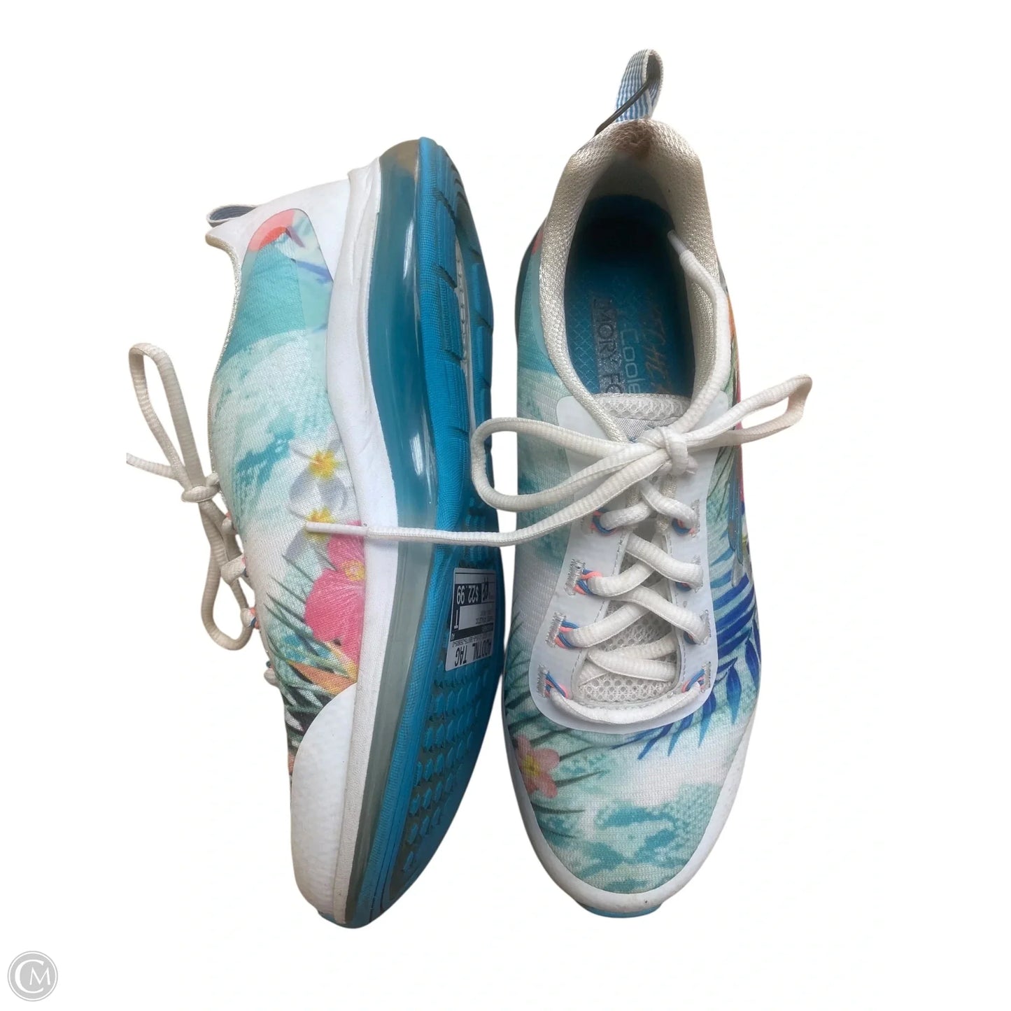 Shoes Athletic By Skechers In Floral Print, Size: 8