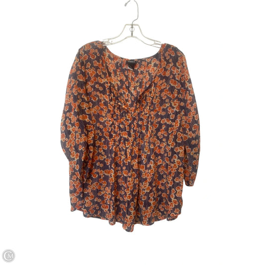 Top Long Sleeve By Torrid In Floral Print, Size: 1x