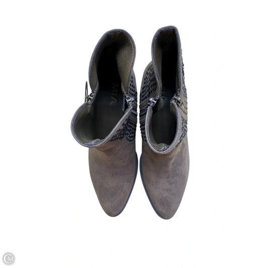 Boots Ankle Heels By Mia In Brown, Size: 8