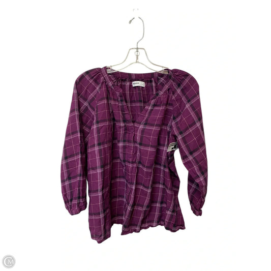 Top Long Sleeve By Sonoma In Purple, Size: M