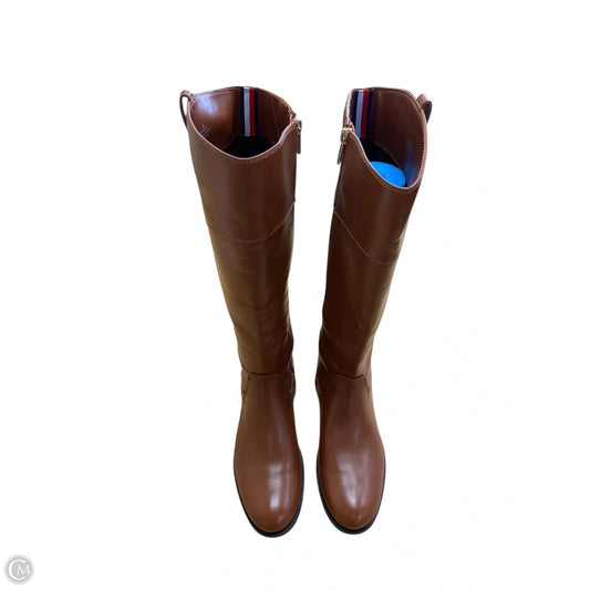 Boots Mid-calf Flats By Tommy Hilfiger In Brown, Size: 10