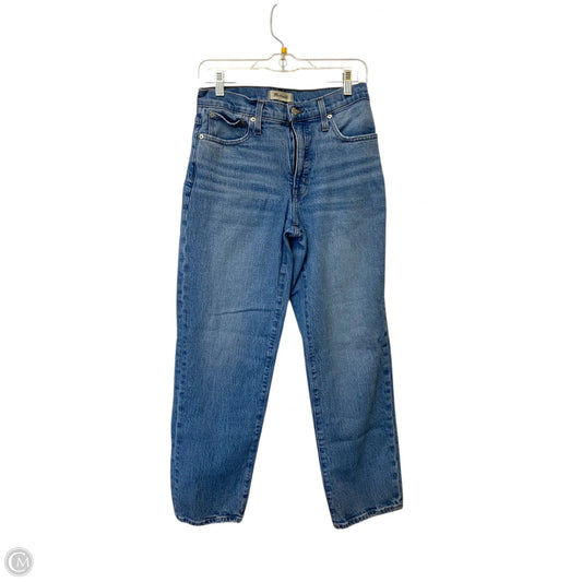 Jeans Straight By Madewell In Blue Denim, Size: 4