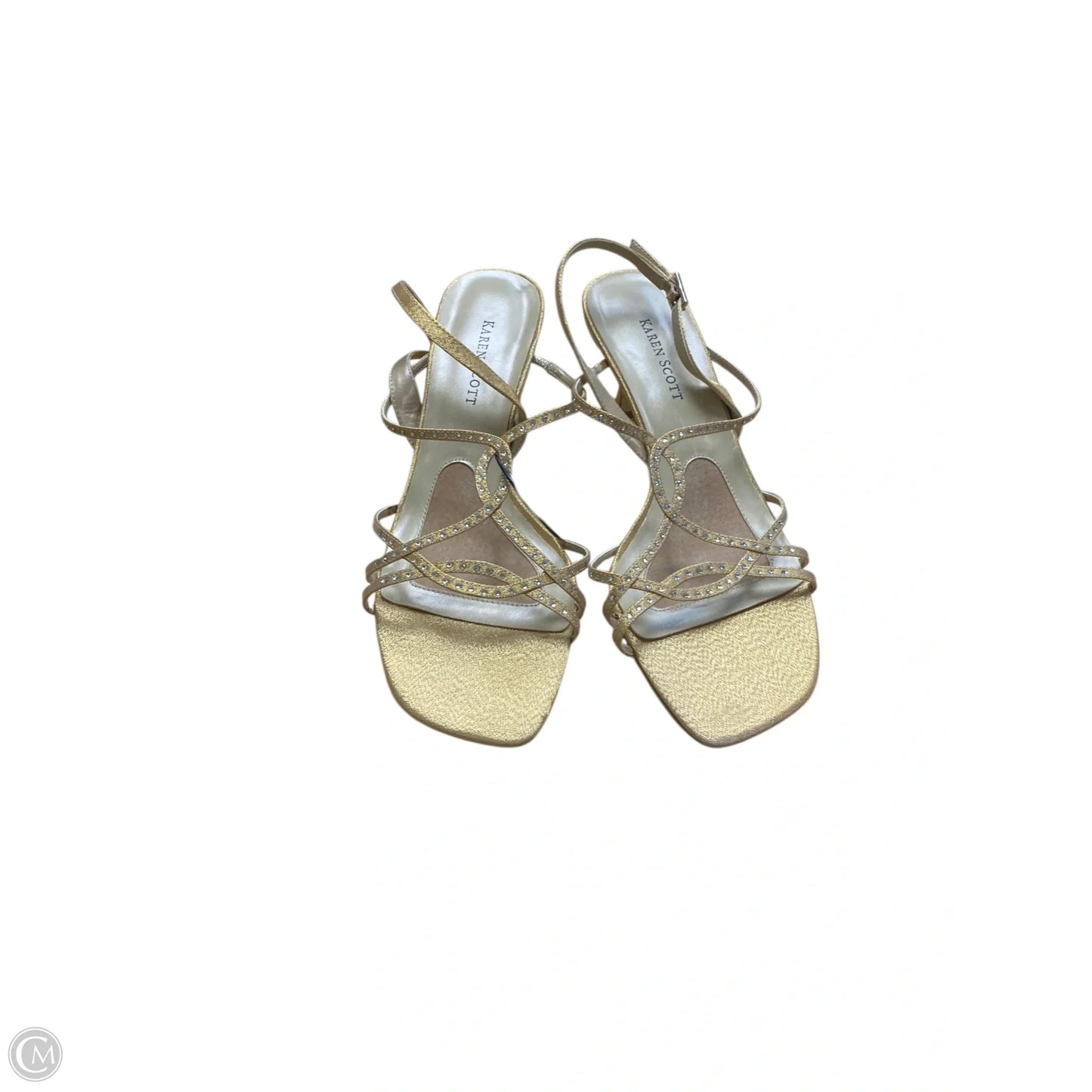 Shoes Heels Kitten By Karen Scott In Gold, Size: 7.5