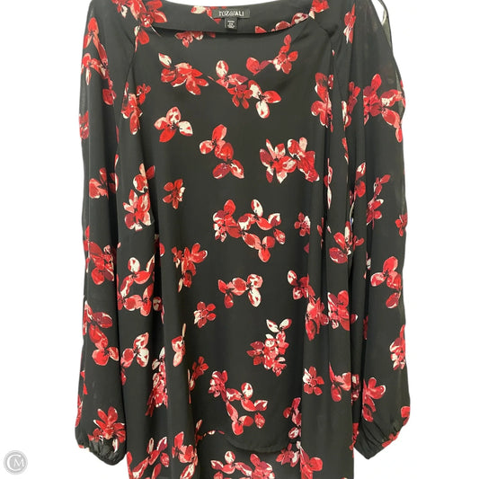 Top Long Sleeve By Roz And Ali In Floral Print, Size: 2x