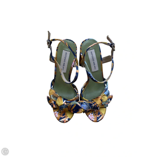 Shoes Heels Block By Antonio Melani In Floral Print, Size: 5