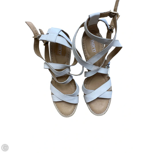 Shoes Heels Wedge By Born In White, Size: 11