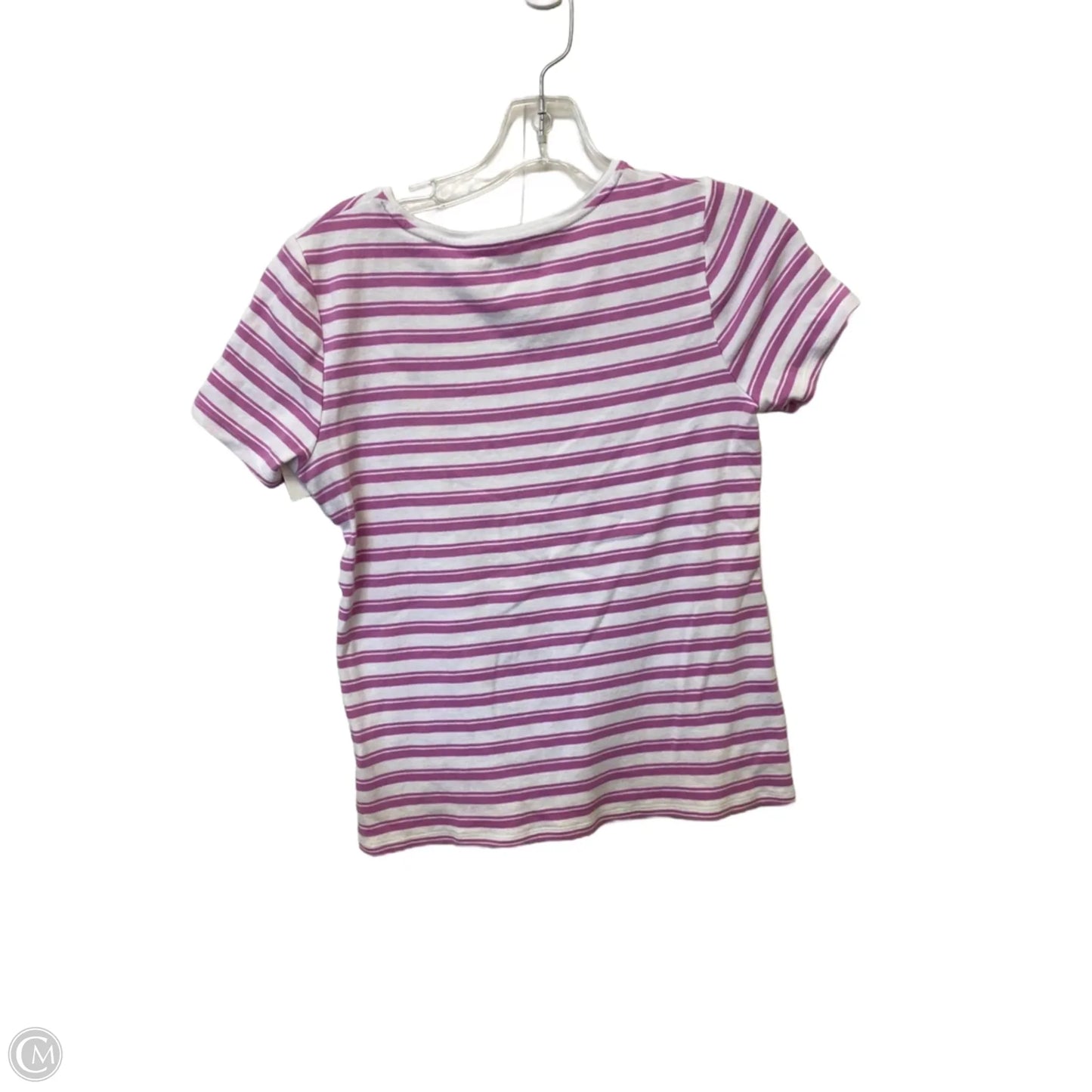 Top Short Sleeve Basic By Croft And Barrow In Striped Pattern, Size: Xsp