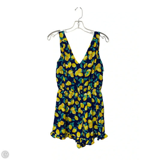 Romper By Blue Rain In Blue & Yellow, Size: Xs