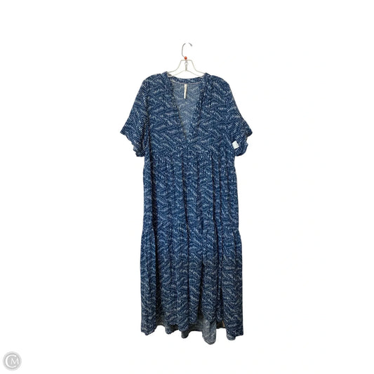 Dress Casual Maxi By Anthropologie In Blue, Size: 1x