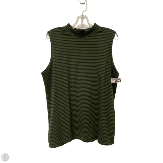 Top Sleeveless By Cj Banks In Green, Size: 1x