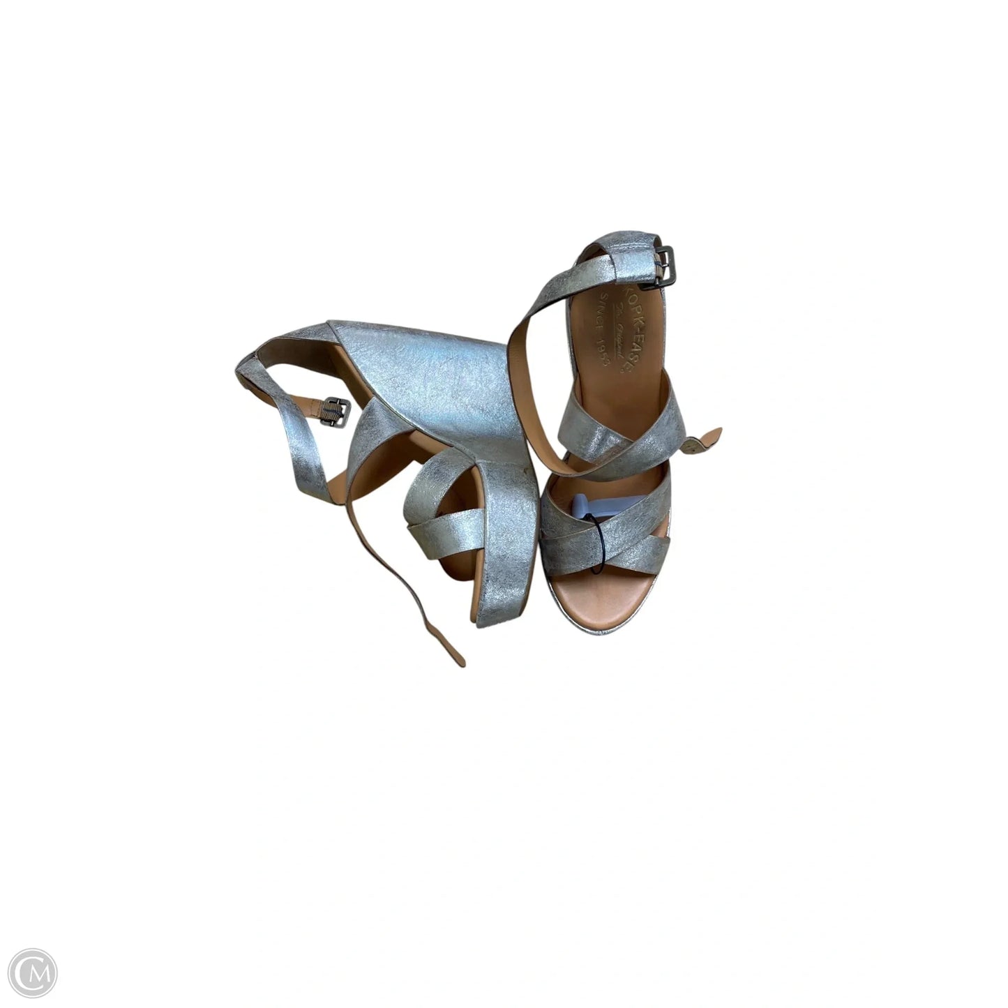 Sandals Heels Wedge By Kork Ease In Gold, Size: 9