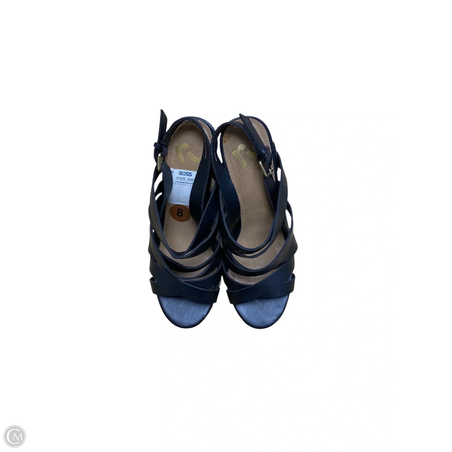 Sandals Heels Wedge By Report In Black, Size: 8