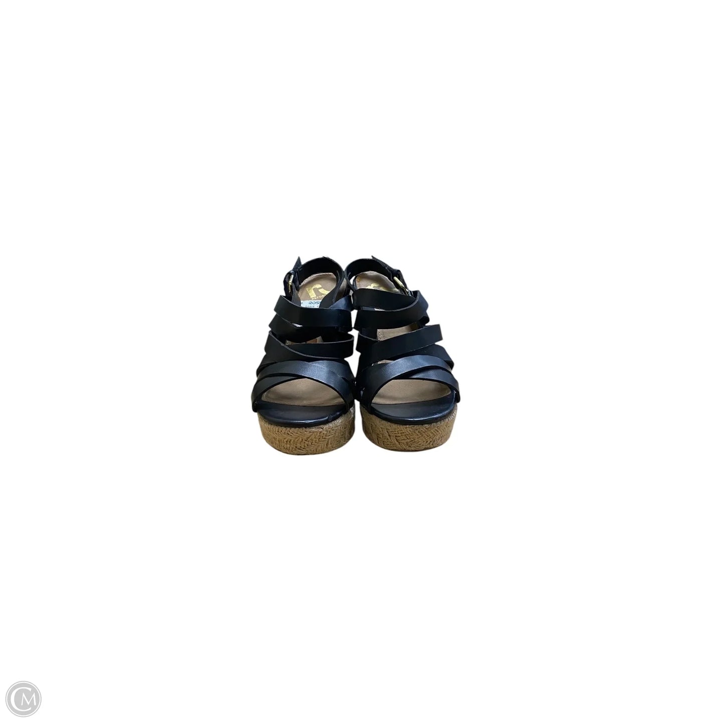 Sandals Heels Wedge By Report In Black, Size: 8