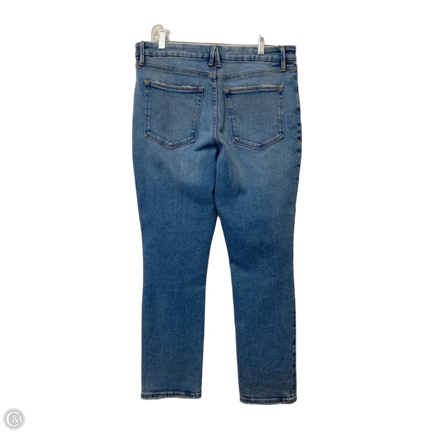 Jeans Straight By Good American In Blue Denim, Size: 12