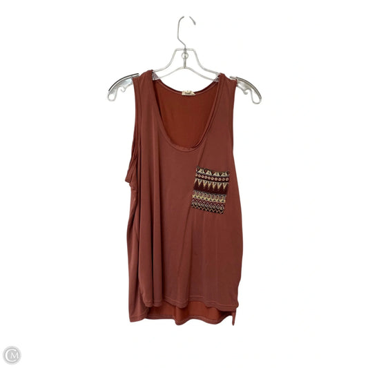 Top Sleeveless By Pol In Red, Size: L